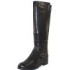 Women'S Valdini Waterproof | Valdini Women'S Buria Wp In Black Calfskin Leather/Stretch Leather