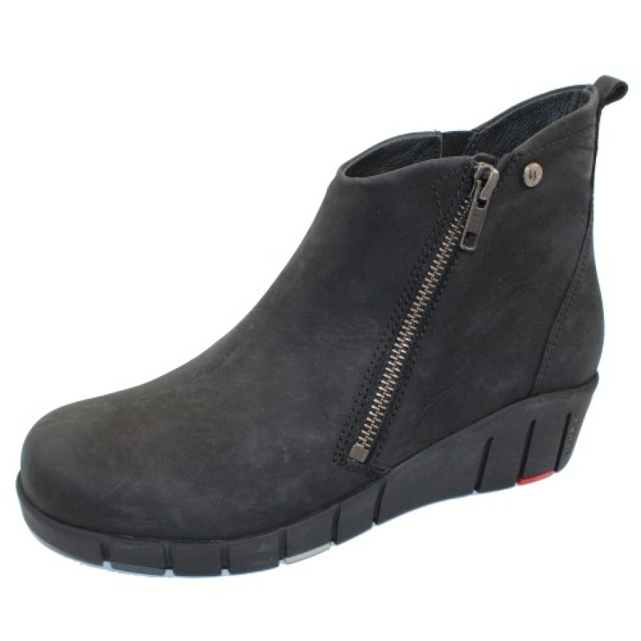 Women'S Wolky Wedges | Wolky Women'S Phoenix Wr In Black Nubuck