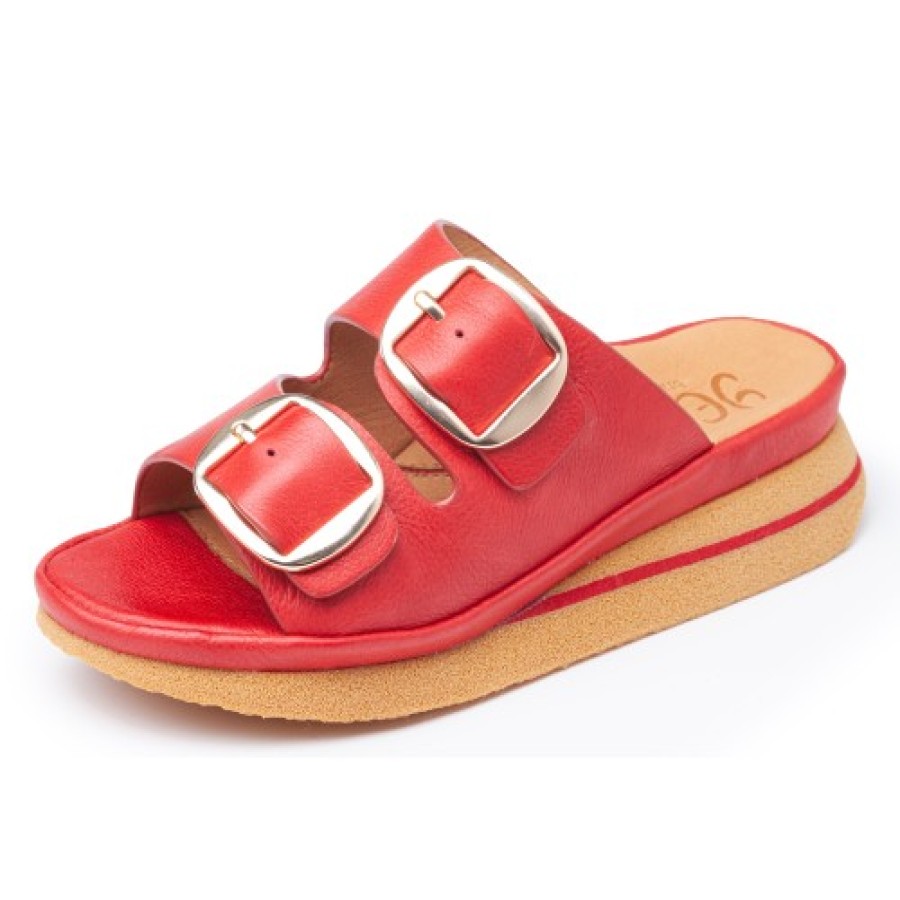 Women'S Yes Brand Shoes Travel | Yes Brand Shoes Women'S Aspen In Red Plonge Leather