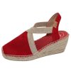 Women'S Toni Pons Platforms | Toni Pons Women'S Tona In Vermell Red Velour Suede