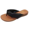 Women'S Andre Assous Thongs & Toe Rings | Andre Assous Women'S Nuya In Black Leather