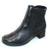 Women'S Mephisto Boots & Booties | Mephisto Women'S Genna In Black Silk Leather/Artesia Leather 7800/8100