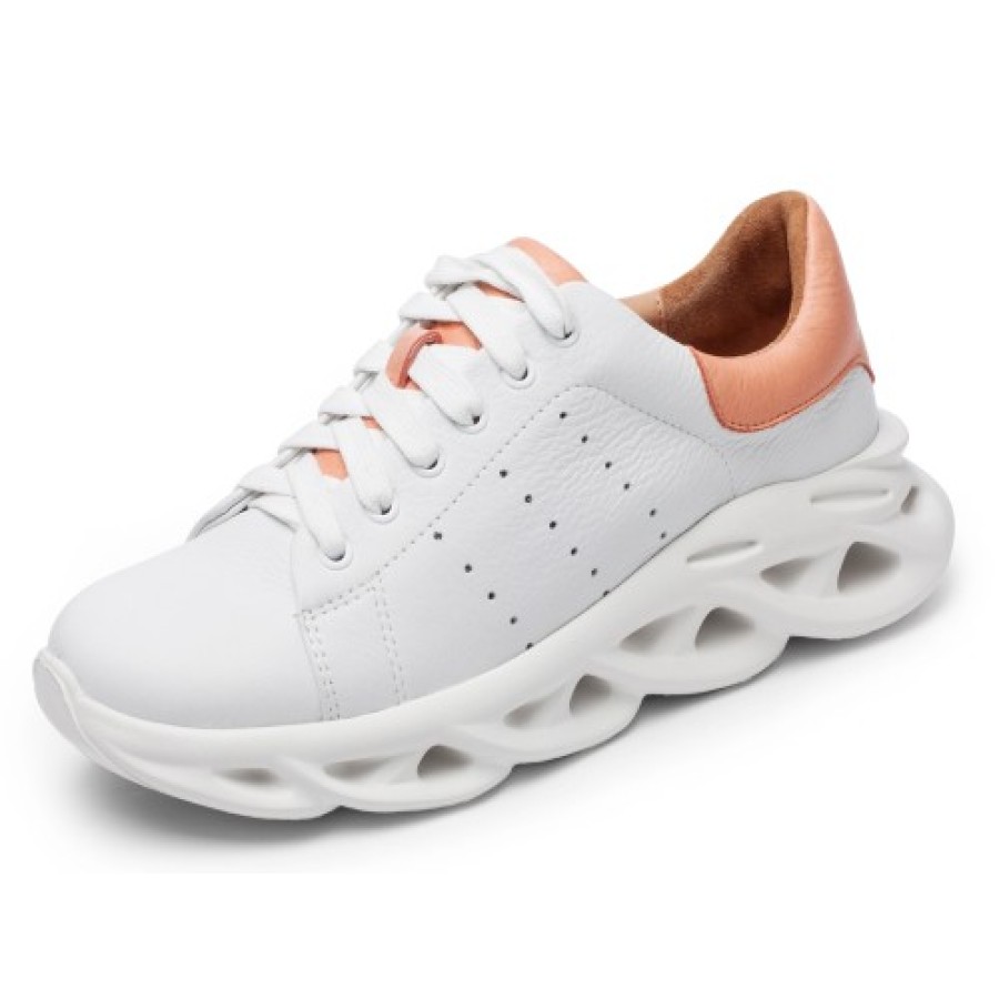 Women'S Yes Brand Shoes Travel | Yes Brand Shoes Women'S Sunrise In White/Salmon Leather