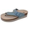 Women'S Mephisto Footbed | Mephisto Women'S Helen In Sky Blue Sandalbuck 6091N