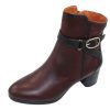 Women'S Pikolinos Boots & Booties | Pikolinos Women'S Calafat W1Z-8977 In Caoba/Black Calfskin Leather