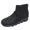 Women'S Lamour Des Pieds Zippers | Lamour Des Pieds Women'S Hadirat In Black Weathered Cowhide Leather