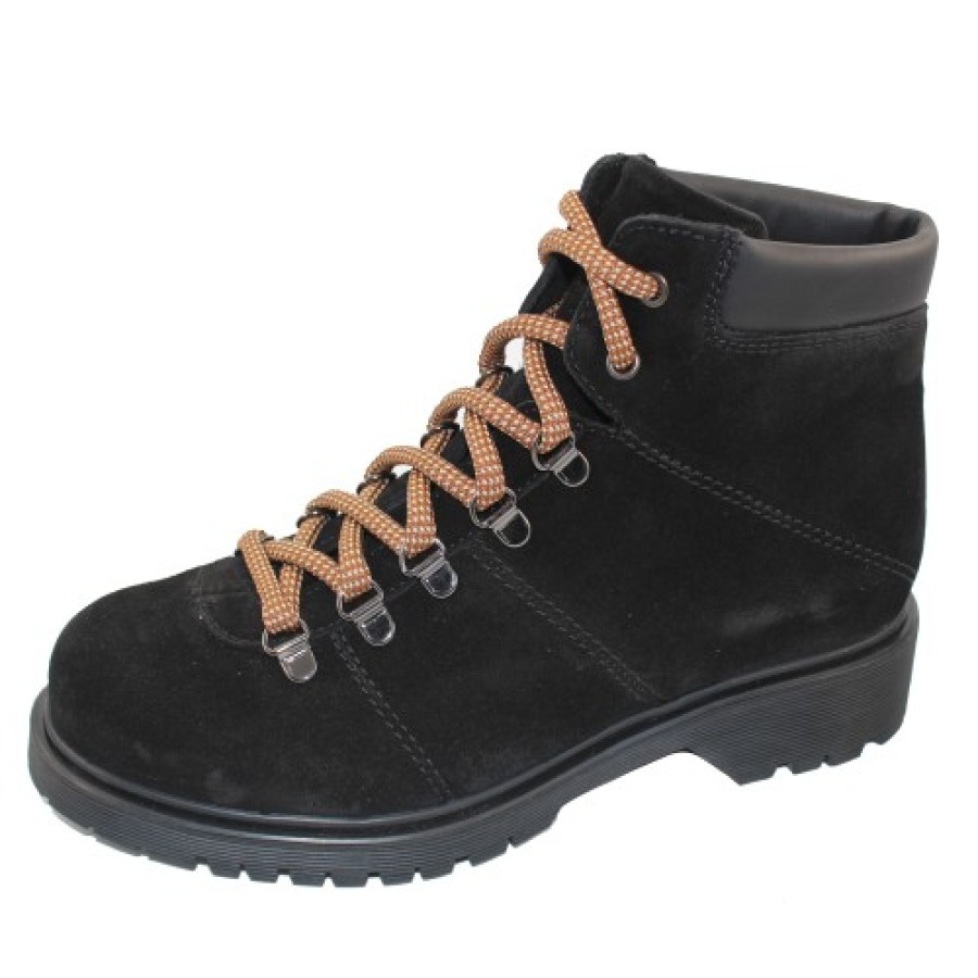 Women'S La Canadienne Hiking | La Canadienne Women'S Halsey In Black Waterproof Suede