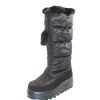 Women'S Pajar Snow Boots | Pajar Women'S Toboggan 2.0 In Black Nylon/Suede/Fur