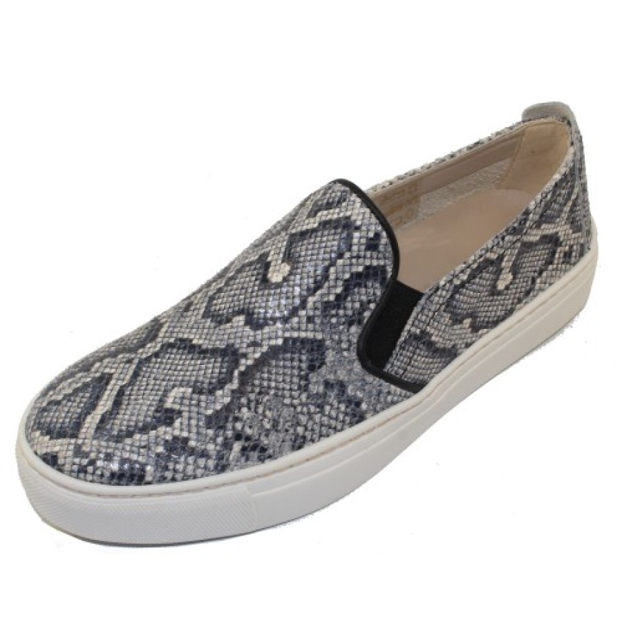 Women'S The Flexx Travel | The Flexx Women'S Sneak Name In Roccia Jack Embossed Snakeprinted Leather