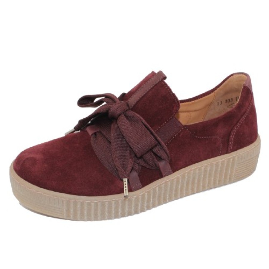 Women'S Gabor Lace Up | Gabor Women'S 23.333 In Merlot Dreamvelour 15