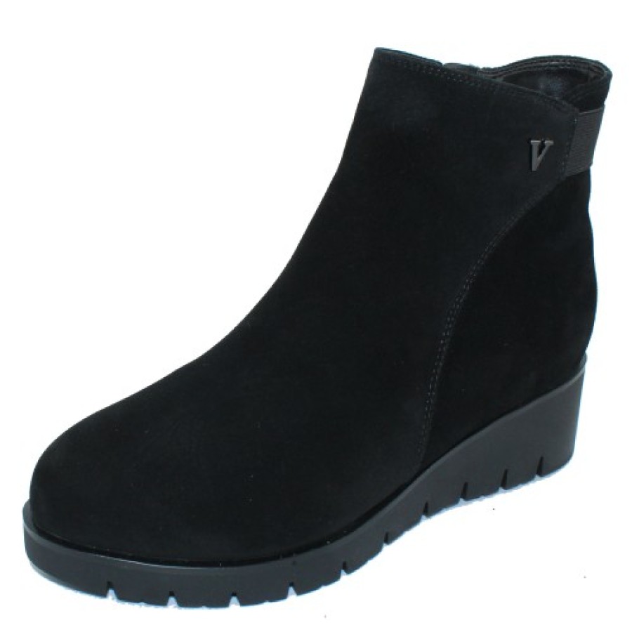 Women'S Valdini Boots & Booties | Valdini Women'S Vera Wp In Black Waterproof Suede