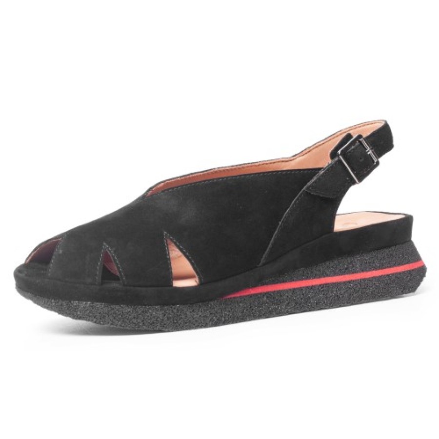 Women'S Yes Brand Shoes Platforms | Yes Brand Shoes Women'S April In Black Kid Suede