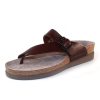 Women'S Mephisto Slides | Mephisto Women'S Helen In Dark Brown Waxy Leather 2878