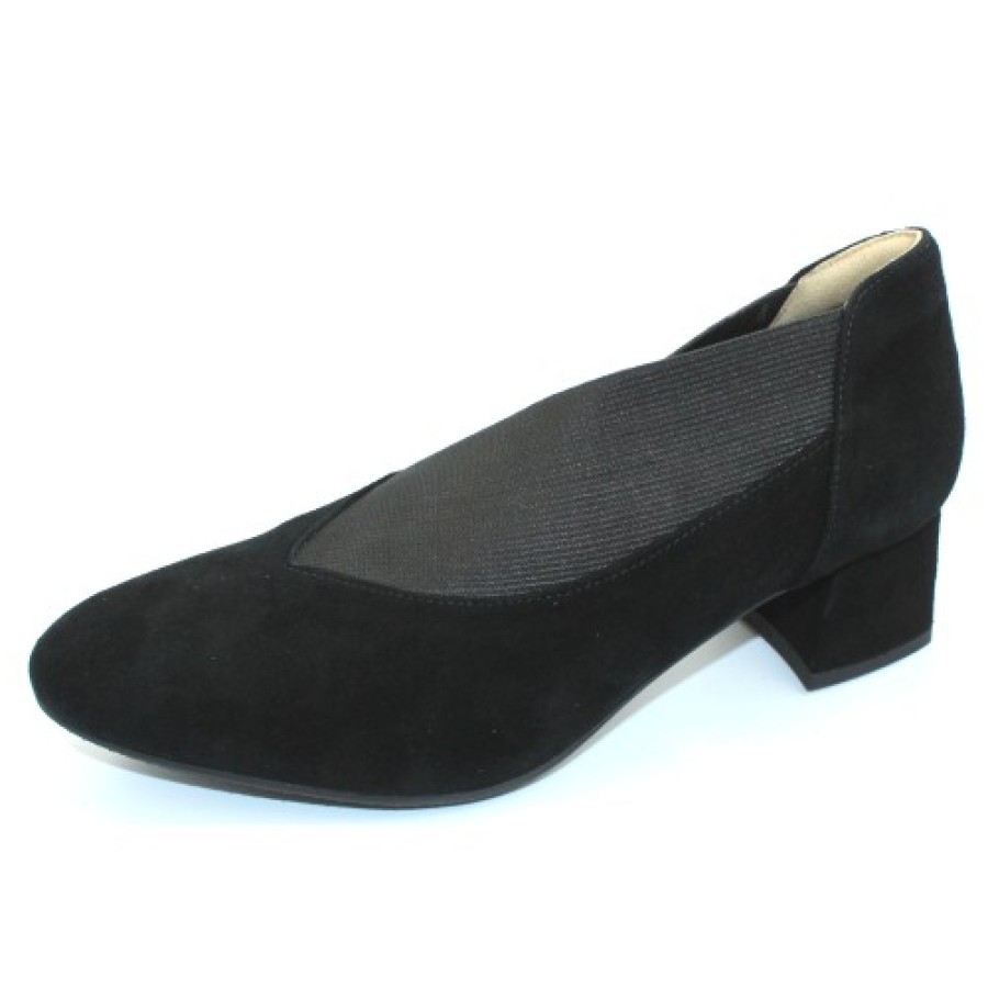 Women'S Bella Comforto Pumps | Bella Comforto Women'S Roxy 20.05.02 In Black Velour Suede