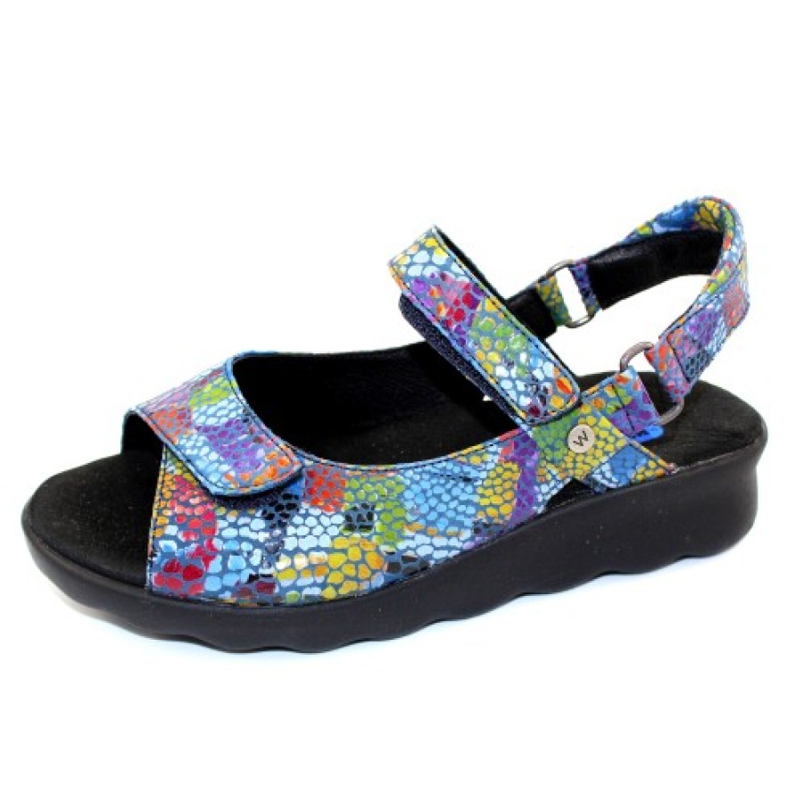 Women'S Wolky Walking | Wolky Women'S Pichu In Jeans Multi Printed Leather