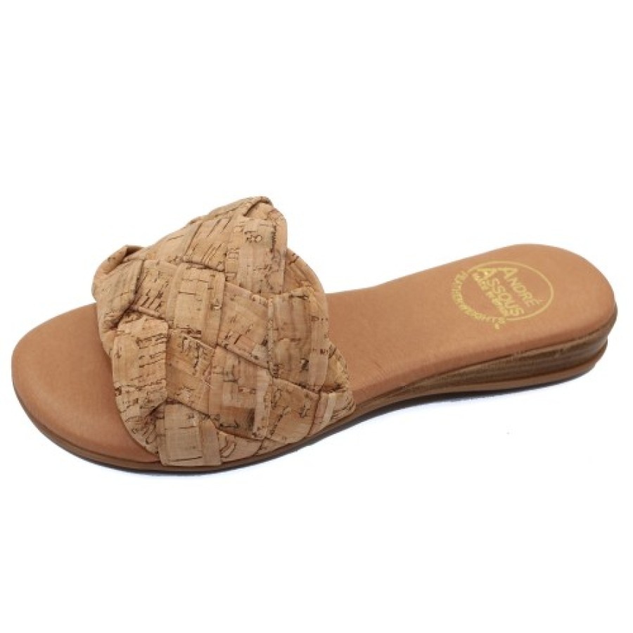 Women'S Andre Assous Wedges | Andre Assous Women'S Nicki In Natural Cork