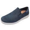 Men'S Mephisto Slip Ons | Mephisto Men'S Tiago In Navy Sportbuck 1945