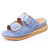 Women'S Yes Brand Shoes Women'S New Arrivals | Yes Brand Shoes Women'S Aspen In Denim Blue Kid Suede