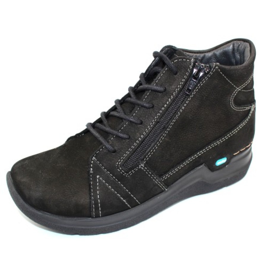 Women'S Wolky Wedges | Wolky Women'S Why In Black Nubuck