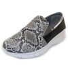 Women'S Naot Walking | Naot Women'S Titan In Grey Cobra/Jet Black/Soft Silver Leather