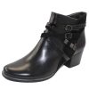 Women'S Regarde Le Ciel Boots & Booties | Regarde Le Ciel Women'S Isabel-120 In Black Leather/Suede