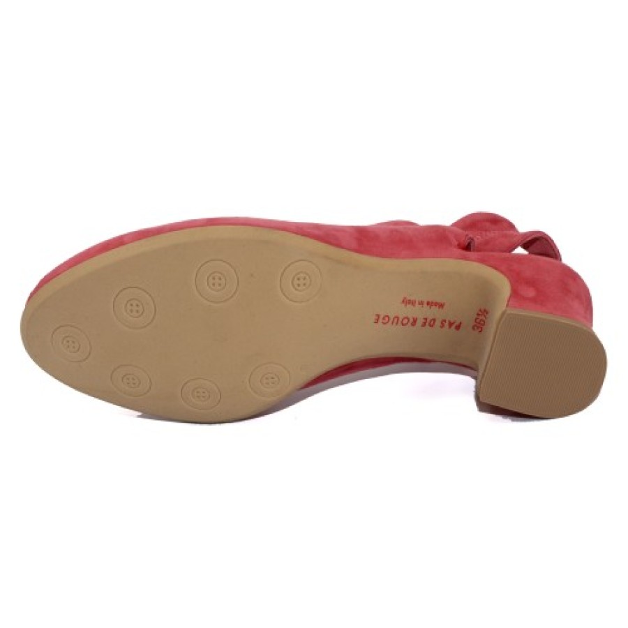 Women'S Pas De Rouge Slip Ons | Pas De Rouge Women'S Milly 2353 In Salmon Suede