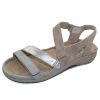 Women'S Naot Women'S New Arrivals | Naot Women'S Whetu In Grey Linen/Soft Silver Leather/Sand Stone Suede