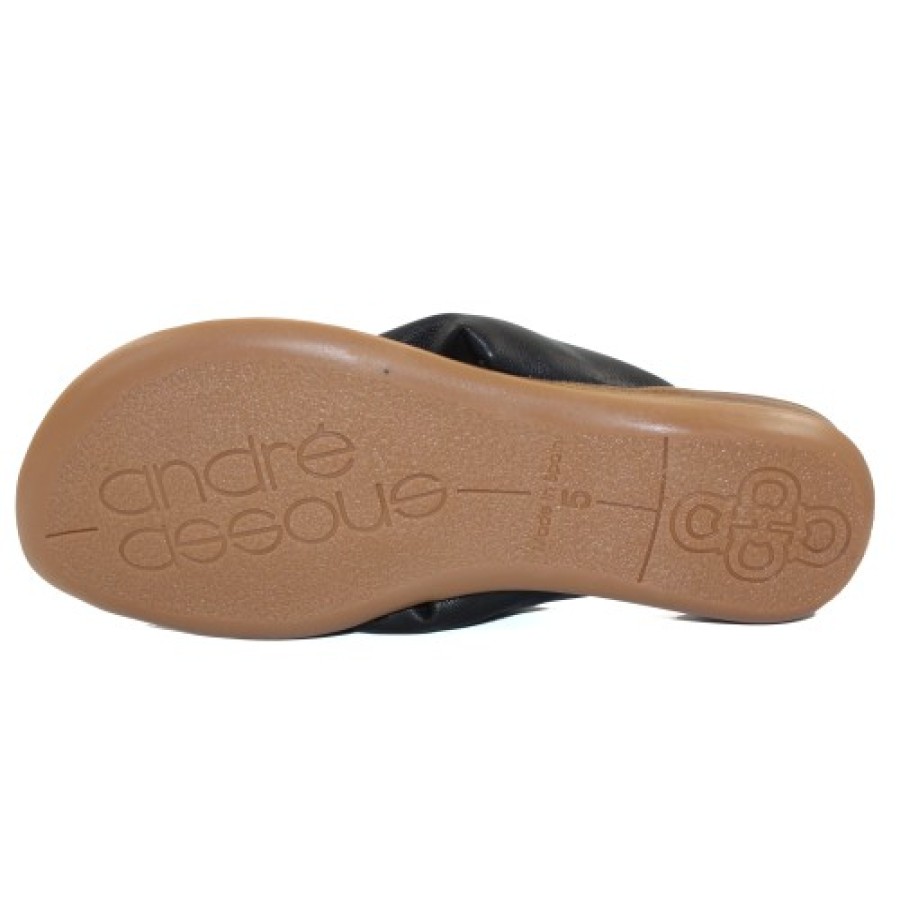 Women'S Andre Assous Wedges | Andre Assous Women'S Nuya In Black Leather