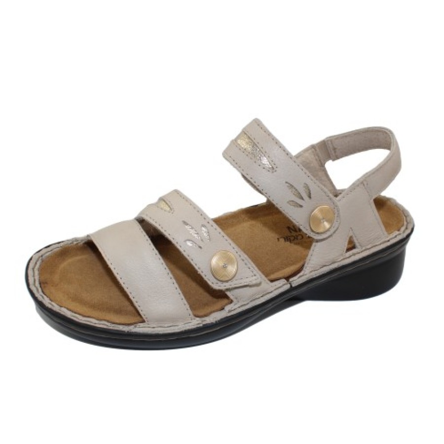 Women'S Naot Back Straps | Naot Women'S Cadence In Soft Ivory/Radiant Gold Leather