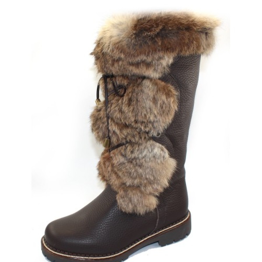 Women'S Regina Full Shaft Boots | Regina Women'S Sira In Brown Grain Leather/Rabbit