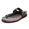 Women'S Mephisto Thongs & Toe Rings | Mephisto Women'S Helen In Black Waxy Leather 2800