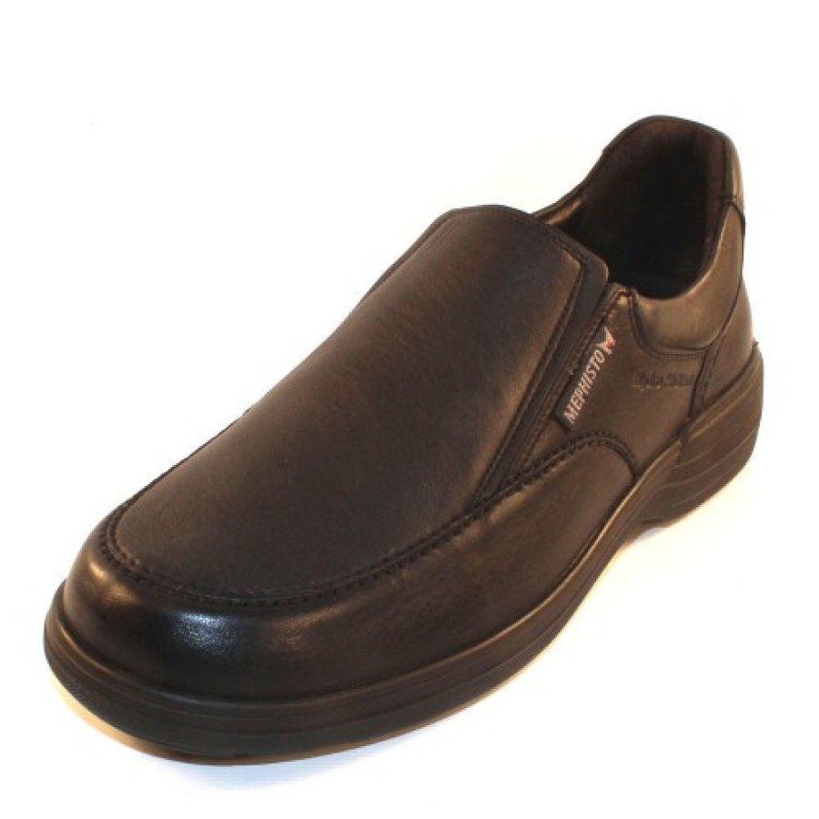 Men'S Mephisto Casual, Everyday & Travel | Mephisto Men'S Davy Hydro In Black Riko Smooth Leather 2100