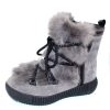 Women'S Pajar Platforms | Pajar Women'S Anet Zip In Charcoal Suede/Fur