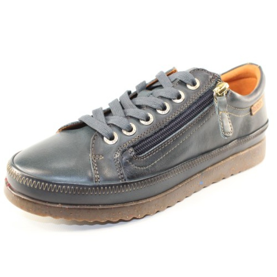 Women'S Pikolinos Lace Up | Pikolinos Women'S Mallorca W8C-4509 In Moon-Ocean Calfskin Leather