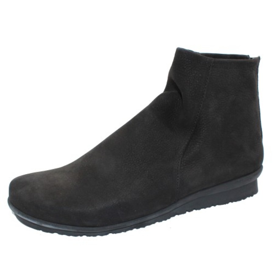 Women'S Arche Ankle Boots | Arche Women'S Baryky In Noir Hunter Leather - Black