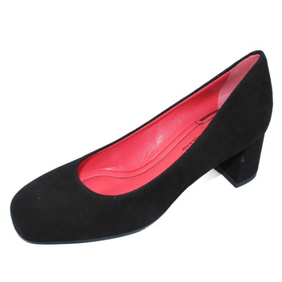 Women'S Pas De Rouge Heels | Pas De Rouge Women'S Chantal 2150 In Black Suede