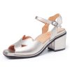 Women'S Yes Brand Shoes Platforms | Yes Brand Shoes Women'S Camilla In Pewter Metallic Leather