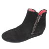 Women'S Pas De Rouge Zippers | Pas De Rouge Women'S Omer 2667 In Black Suede/Antracite Trim