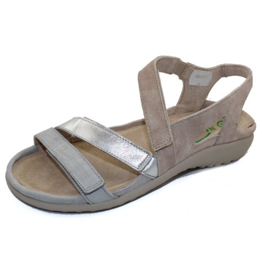 Women'S Naot Travel | Naot Women'S Whetu In Grey Linen/Soft Silver Leather/Sand Stone Suede