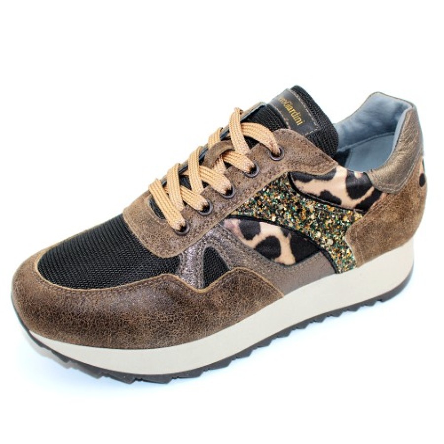 Women'S Nero Giardini Fashion | Nero Giardini Women'S I013193D In Militare Multi Leather/Suede/Fabric