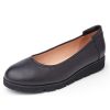 Women'S Yes Brand Shoes Slip Ons | Yes Brand Shoes Women'S Lucky In Black Plonge Leather