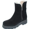 Women'S La Canadienne Apres Ski | La Canadienne Women'S Adrianna In Black Waterproof Suede/Shearling