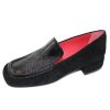 Women'S Pas De Rouge Loafers | Pas De Rouge Women'S Celia 4103 In Black Suede/Crinkle Patent Leather