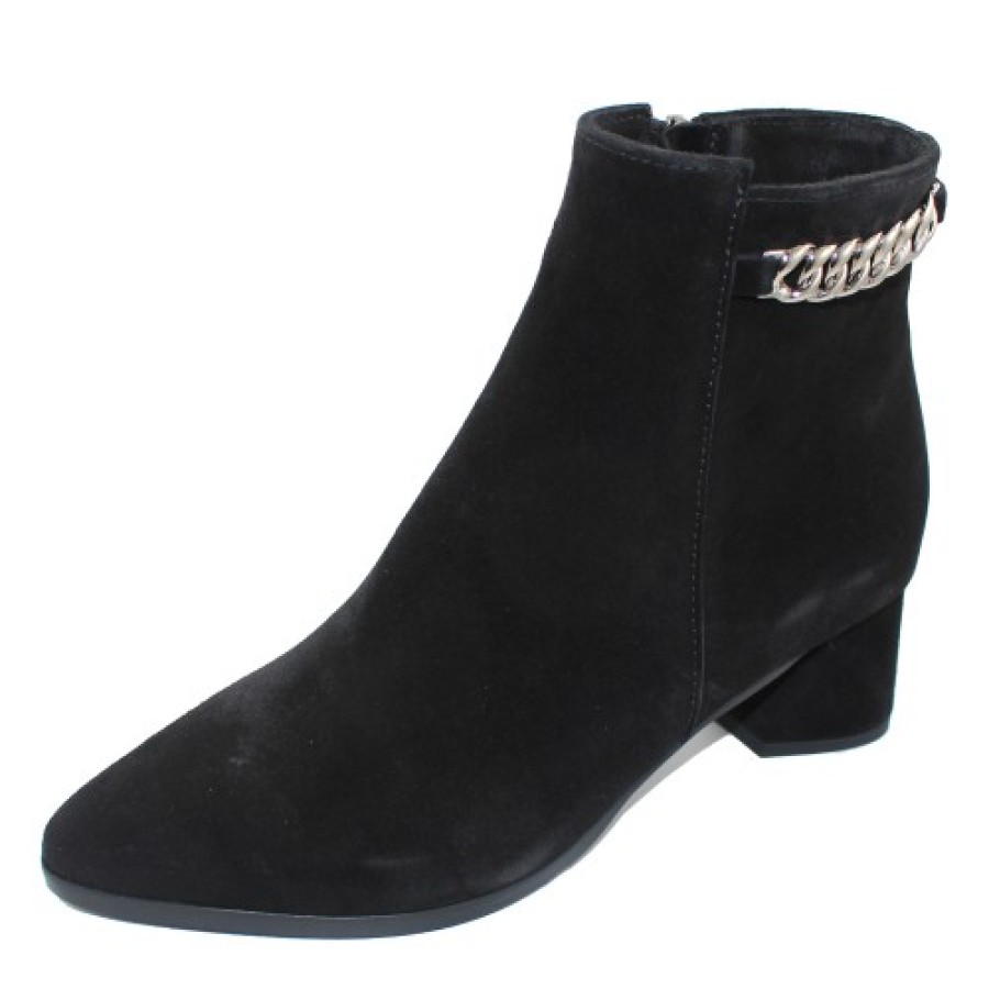 Women'S La Canadienne Ankle Boots | La Canadienne Women'S Andrea In Black Waterproof Suede