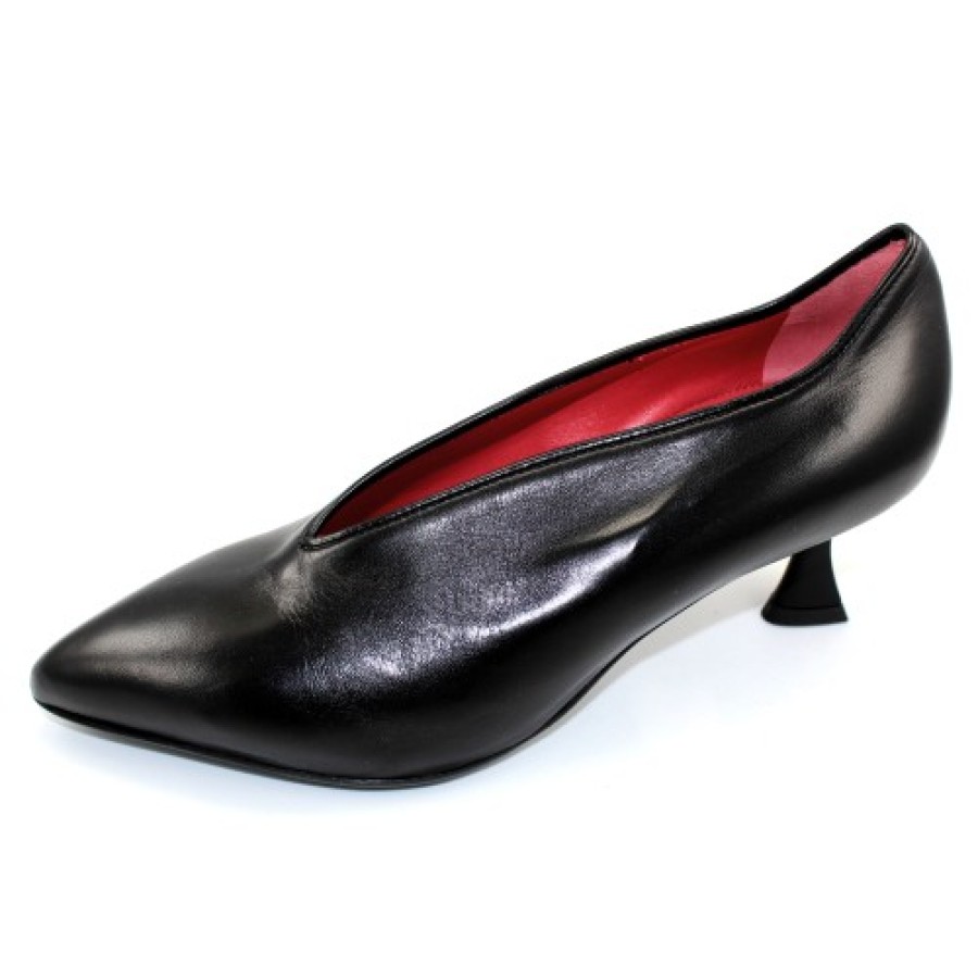 Women'S Pas De Rouge Pumps | Pas De Rouge Women'S Janet 4310 In Black Nappa Leather