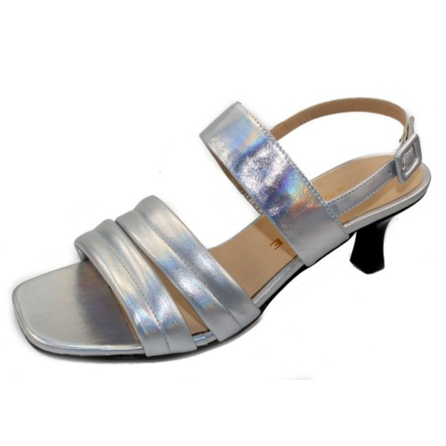 Women'S Brunate Back Straps | Brunate Women'S Rosmunda In Silver Lunaria Leather