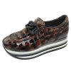 Women'S Softwaves Loafers | Softwaves Women'S Allicia 7.78.60 In Brown/Black Croco Print