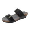 Women'S Naot Slides | Naot Women'S Royalty In Jet Black/Black Luster Leather