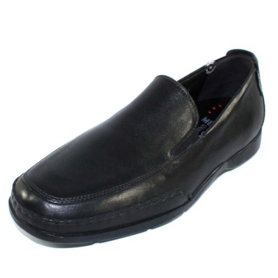 Men'S Mephisto Slip Ons | Mephisto Men'S Edlef In Black Smooth Leather 8800