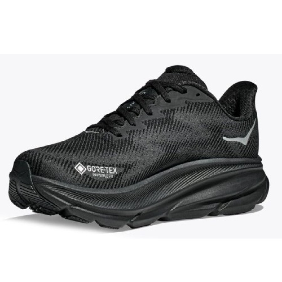 Women'S Hoka One One Lace Up | Hoka One One Women'S Clifton 9 Gtx In Black/Black